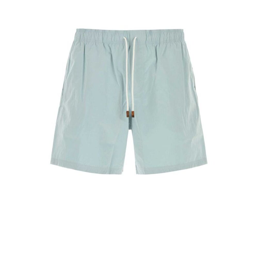 Umit Benan Men Pastel Light-Blue Nylon Blend Antibes Swimming Shorts